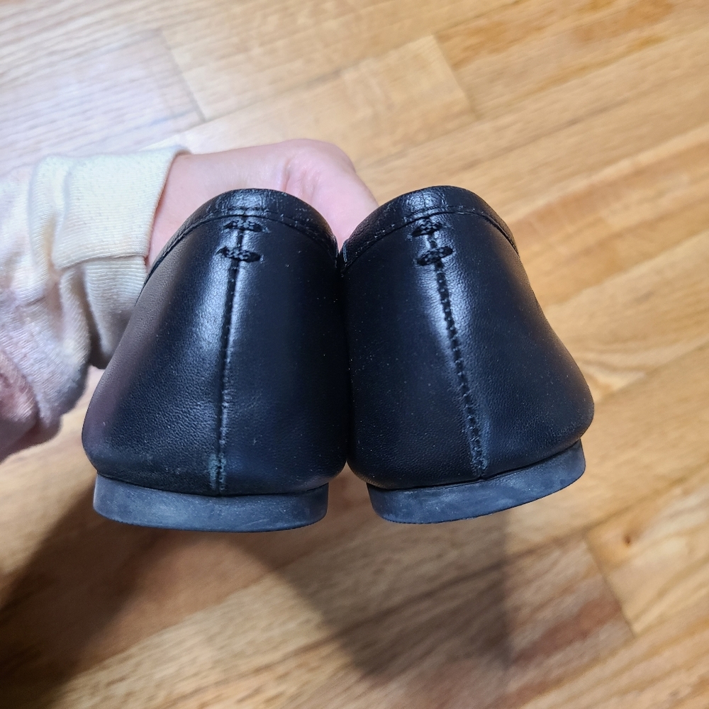 Madewell Size 6.5 Black Leather Reid Ballet Flat - Picture 7 of 8